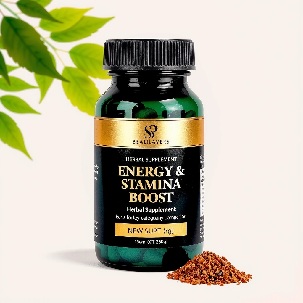 Product packaging for 'Energy & Stamina Boost'